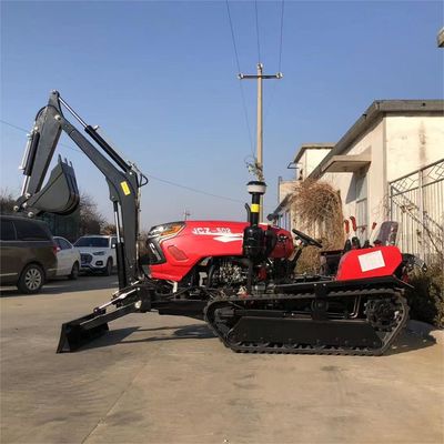 รอตารี่ 50HP เครื่องปลูกแทรกเตอร์ที่ดินแห้ง Crawler กับเครื่องขุด