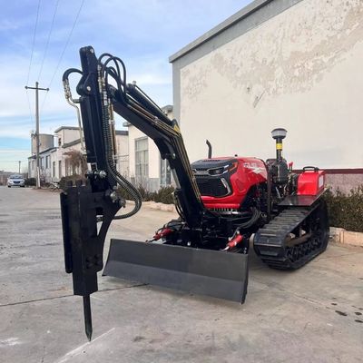 อุปกรณ์การเกษตรที่ขับเคลื่อนด้วยตนเอง Rotary Tiller Crawler Tractor