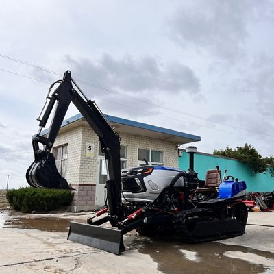 อุปกรณ์การเกษตรที่ขับเคลื่อนด้วยตนเอง Rotary Tiller Crawler Tractor