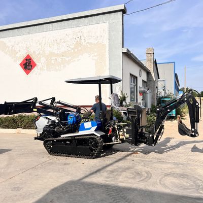 อุปกรณ์การเกษตรที่ขับเคลื่อนด้วยตนเอง Rotary Tiller Crawler Tractor