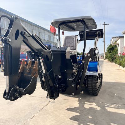 อุปกรณ์การเกษตรที่ขับเคลื่อนด้วยตนเอง Rotary Tiller Crawler Tractor