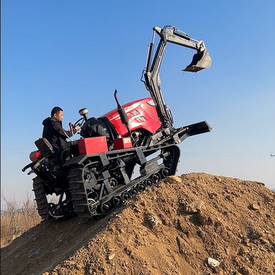 เครื่องยนต์ 80 HP เครื่องยนต์เลื่อนเกษตรขนาดเล็กที่มีเครื่องขุด
