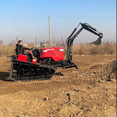 เครื่องยนต์ 80 HP เครื่องยนต์เลื่อนเกษตรขนาดเล็กที่มีเครื่องขุด