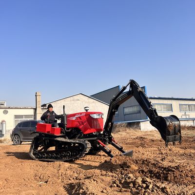 เกษตรกรรม 80HP รถยนต์โคจร รถยนต์ลากลาก Mini Dozer เครื่องมือเกษตร