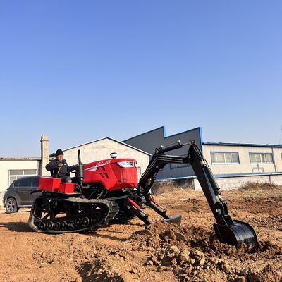 เกษตรกรรม 80HP รถยนต์โคจร รถยนต์ลากลาก Mini Dozer เครื่องมือเกษตร