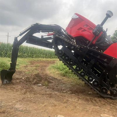 เกษตรกรรม 80HP รถยนต์โคจร รถยนต์ลากลาก Mini Dozer เครื่องมือเกษตร
