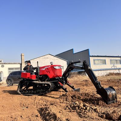 รถยนต์ครามคอมแพคต์ 100hp รถยนต์ไฮดรอลิกฟาร์มคอมแพคต์ พร้อมเครื่องบรรทุก / เครื่องขุดหน้า