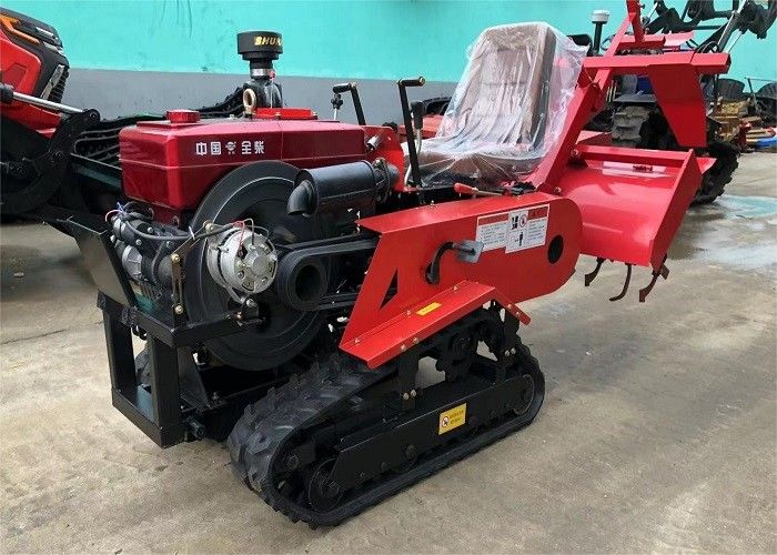 25hp มินิ แพดดี้ ครอว์เลอร์ อุปกรณ์ก่อสร้าง พลังงาน Tiller เดินแทรกเตอร์ด้วยเครื่องยนต์ดีเซล